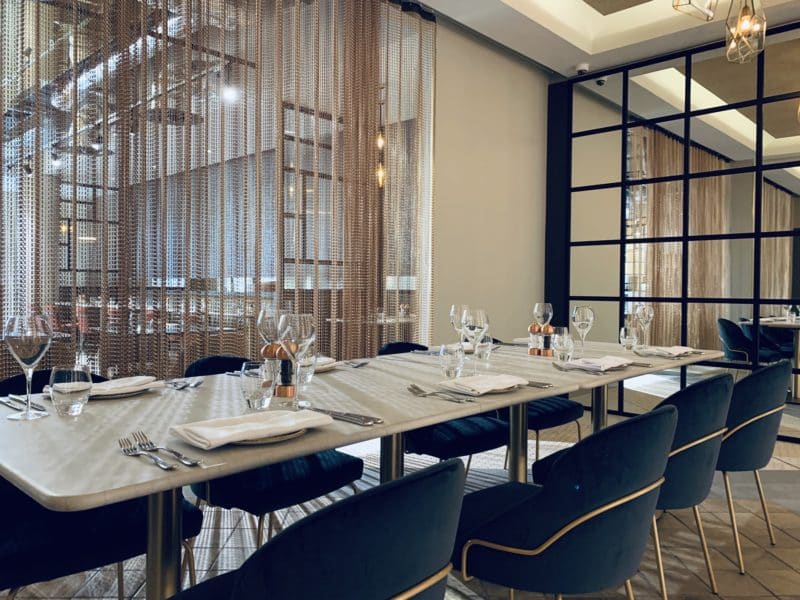 Dining at the NineB Bar & Restaurant