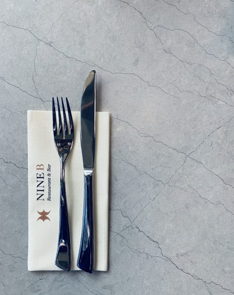 Dining at the NineB Bar & Restaurant