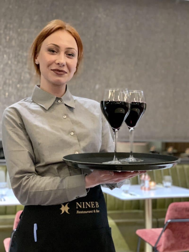 Dining at the NineB Bar & Restaurant