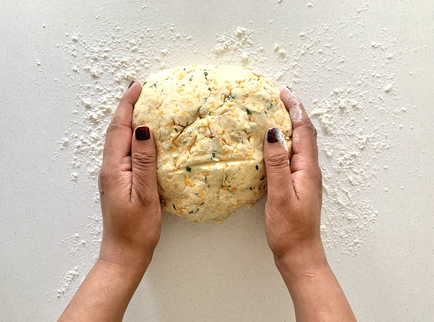 Bejal with Red Leicester Scone dough in a ball