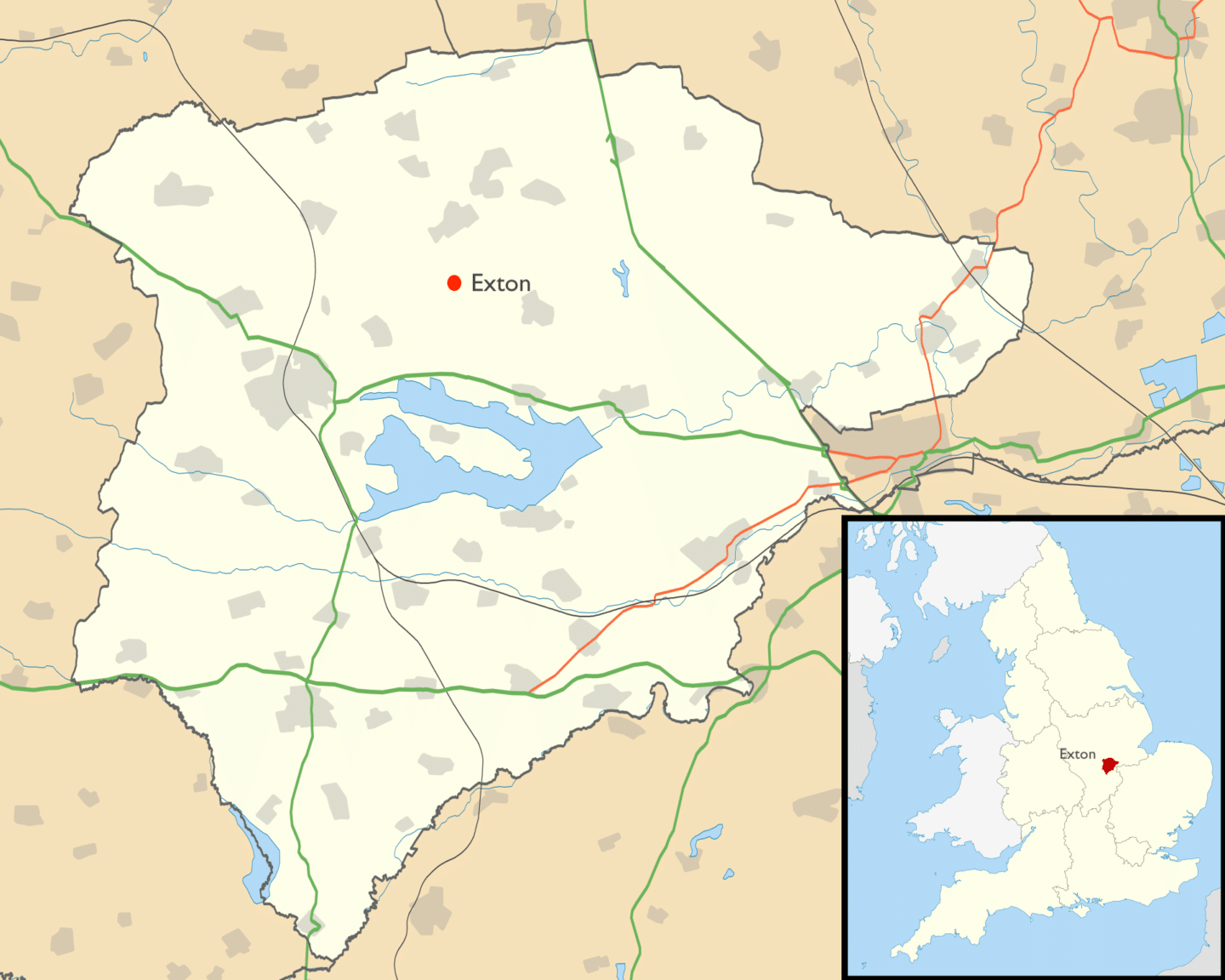 Exton location map