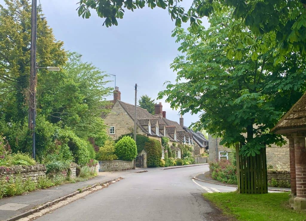 Exton cottage lane of houses