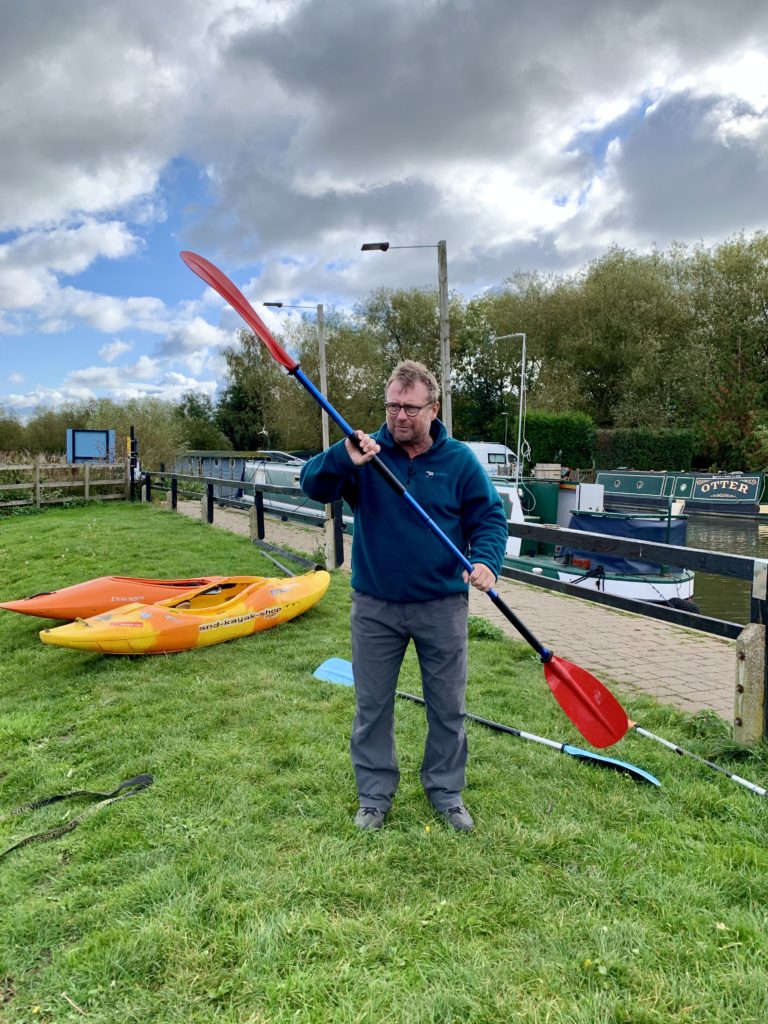 Kayaking along the River Soar, Leicestershire