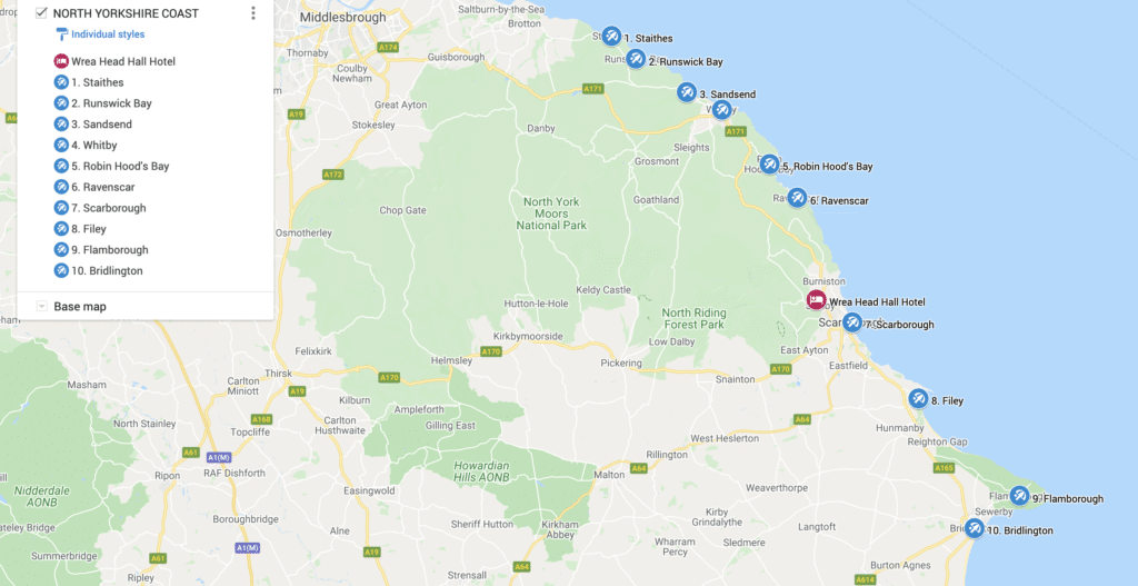 North Yorkshire Coast Road Trip Plan