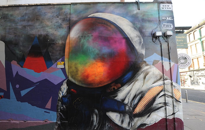 Space Man. Glasgow Mural Trail Map