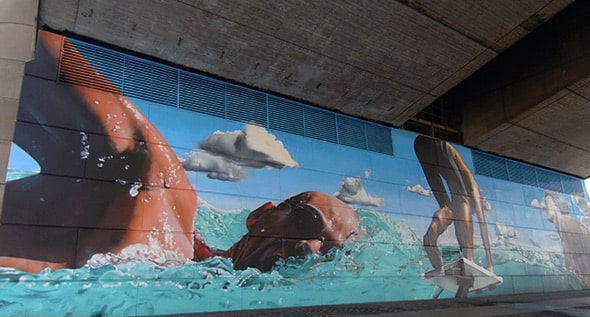 The Swimmer Mural