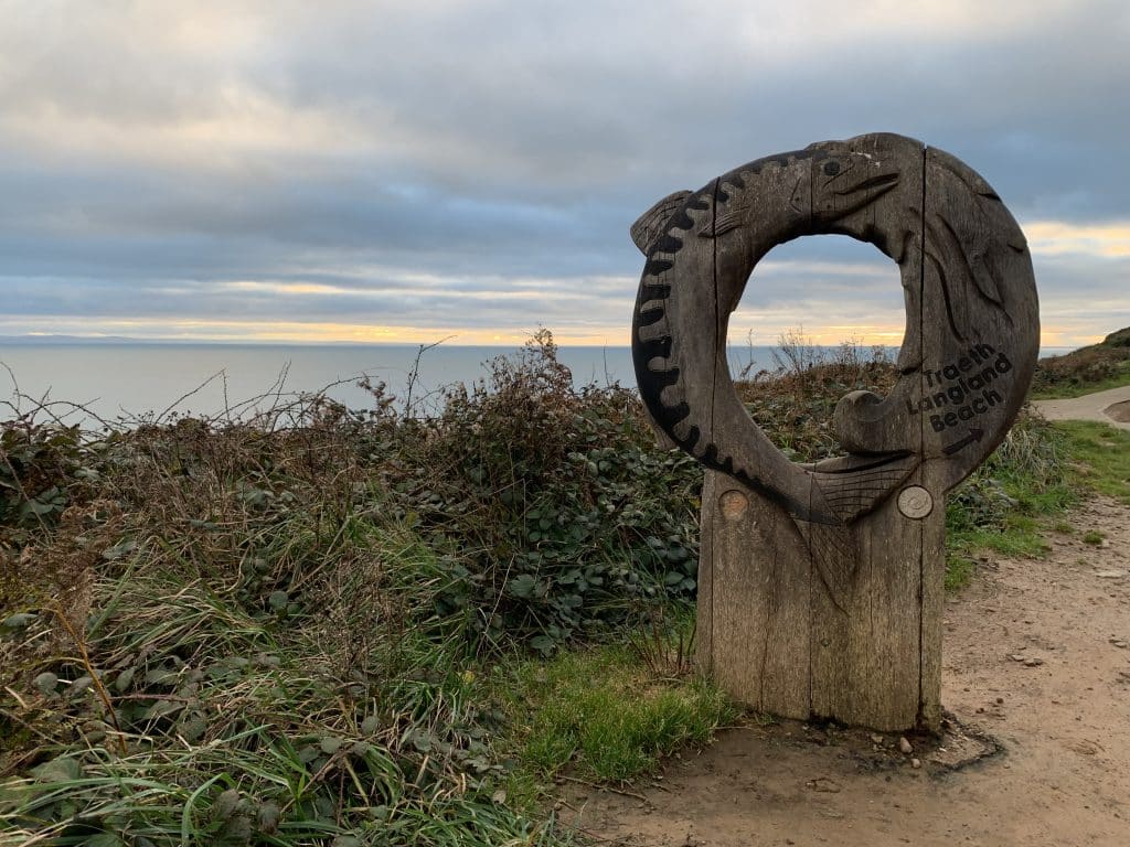 Limeslade bay fish statue
