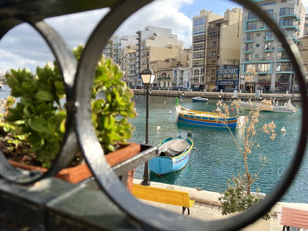 Food & Drink in Malta: Raffael views of Spinola Bay