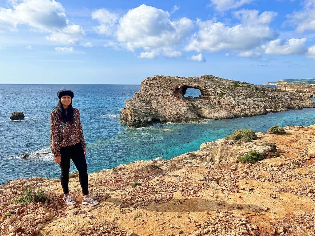 Comino Island rock window