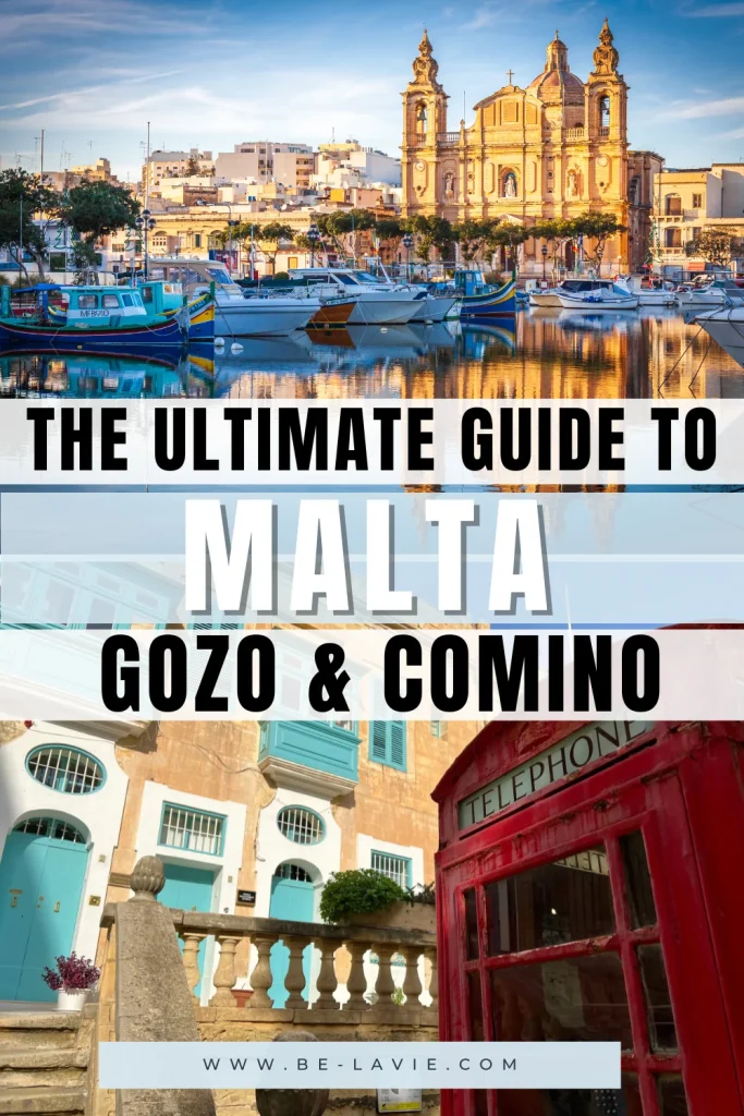 Ultimate guide to the best of Malta Pinterest Pin with 2 images overlaid with text