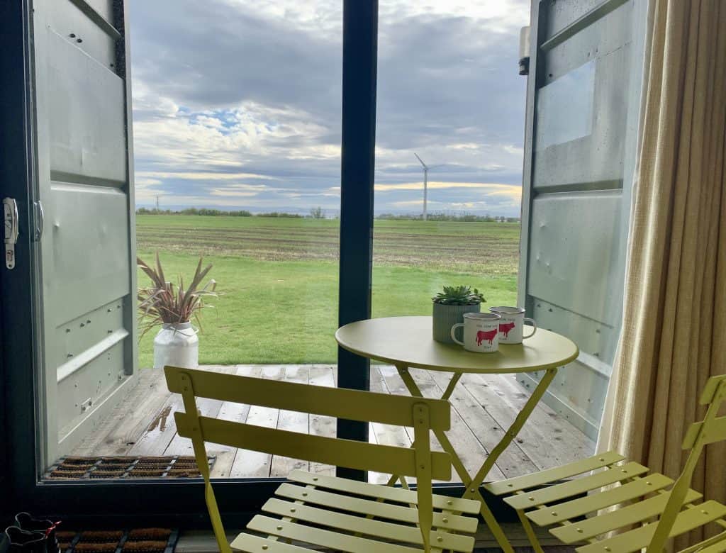 Villages and towns in Fife: View from Cow Pad daisy Shed on to the field opposite