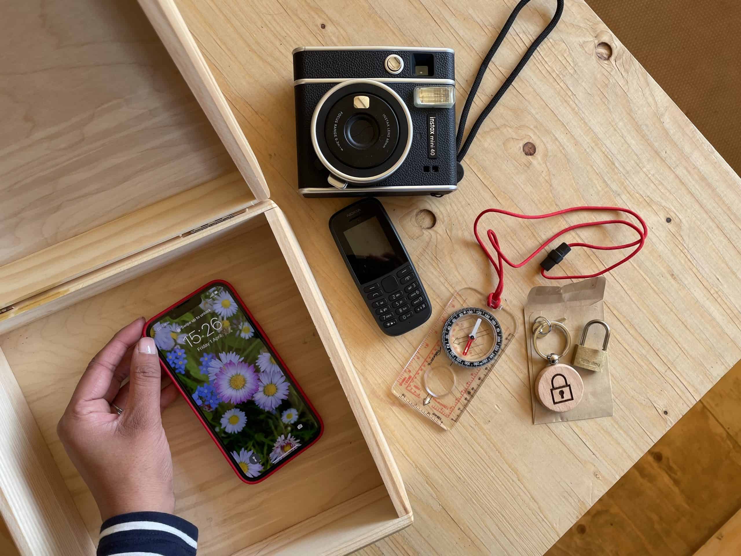 Locking phone away for Digital Detox