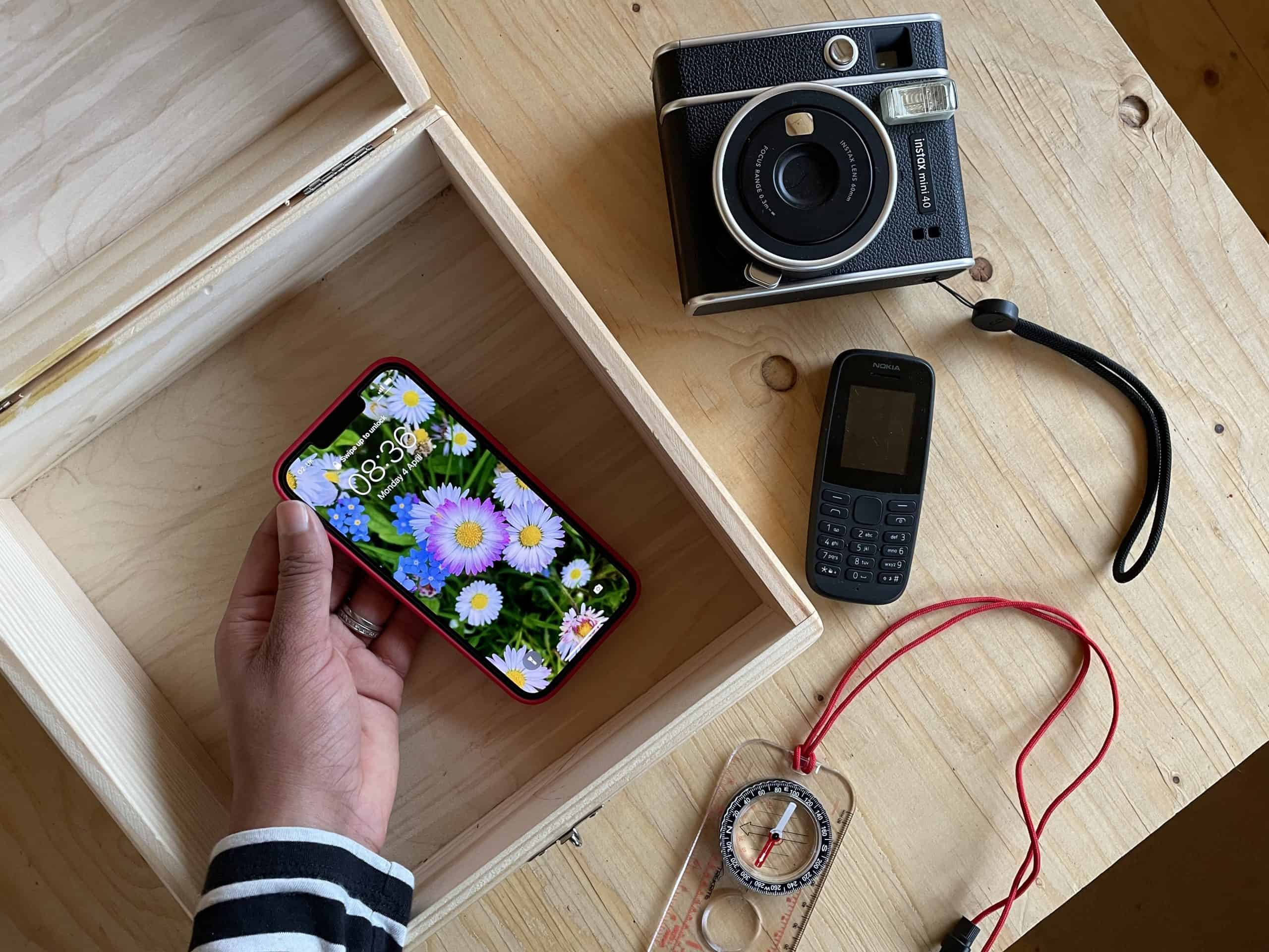 Retrieving phone away for Digital Detox