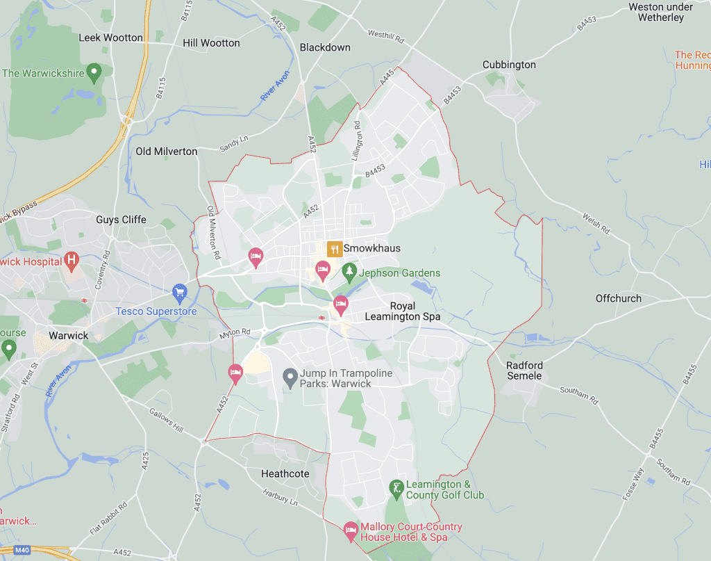 Rpyal Leamington Spa Google Map