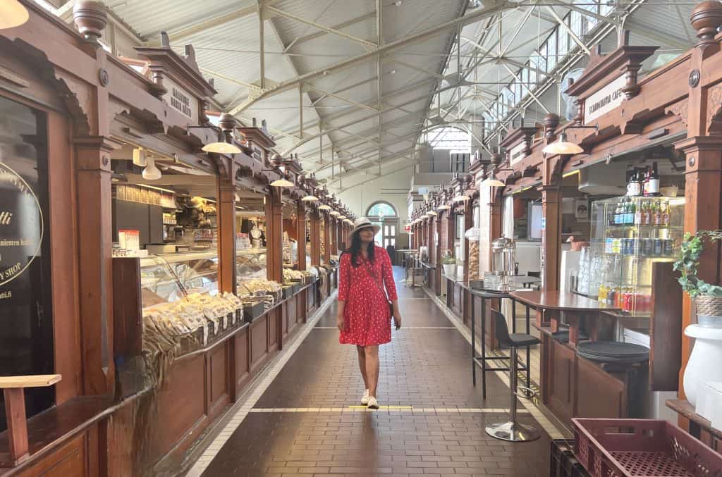 Bejal walking the Old Market lane, Helsinki