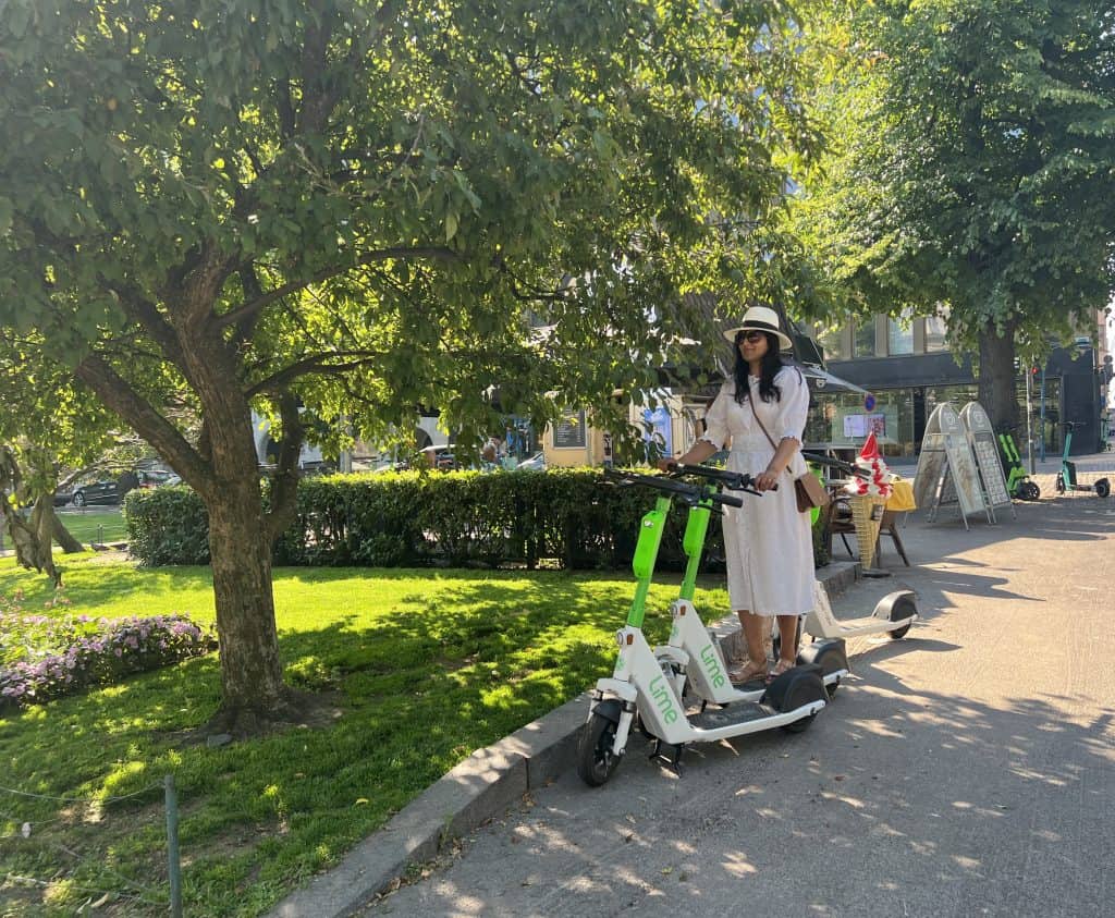 Visiting Helsinki Sustainably: Park Scooters to rent
