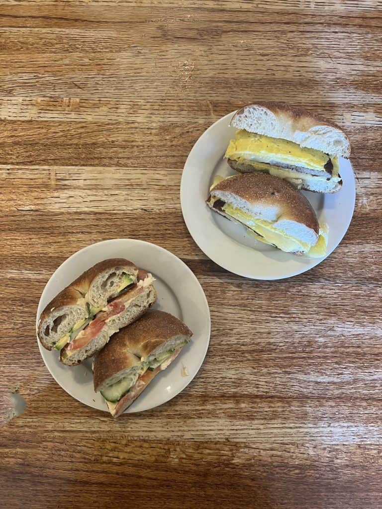 Cafes and Brunch Spots in Boston: Berkeley Perk vegetarian bagel