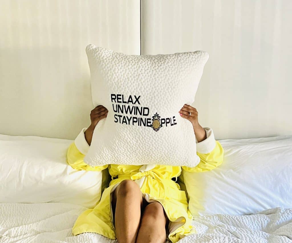 StayPineapple Bedwith cushion