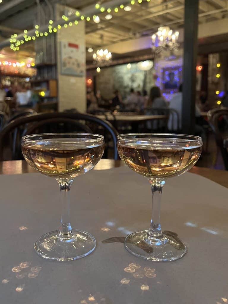 Beehive restaurant pink champagne