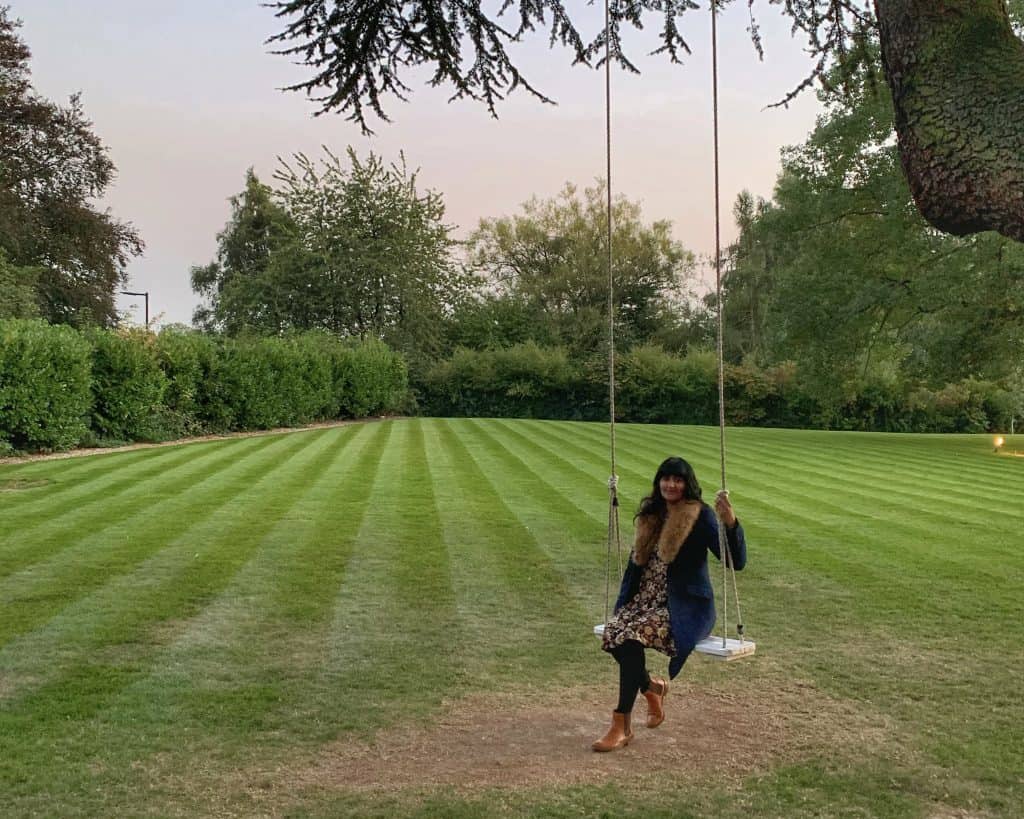 Bejal in gardens at Winstanley House