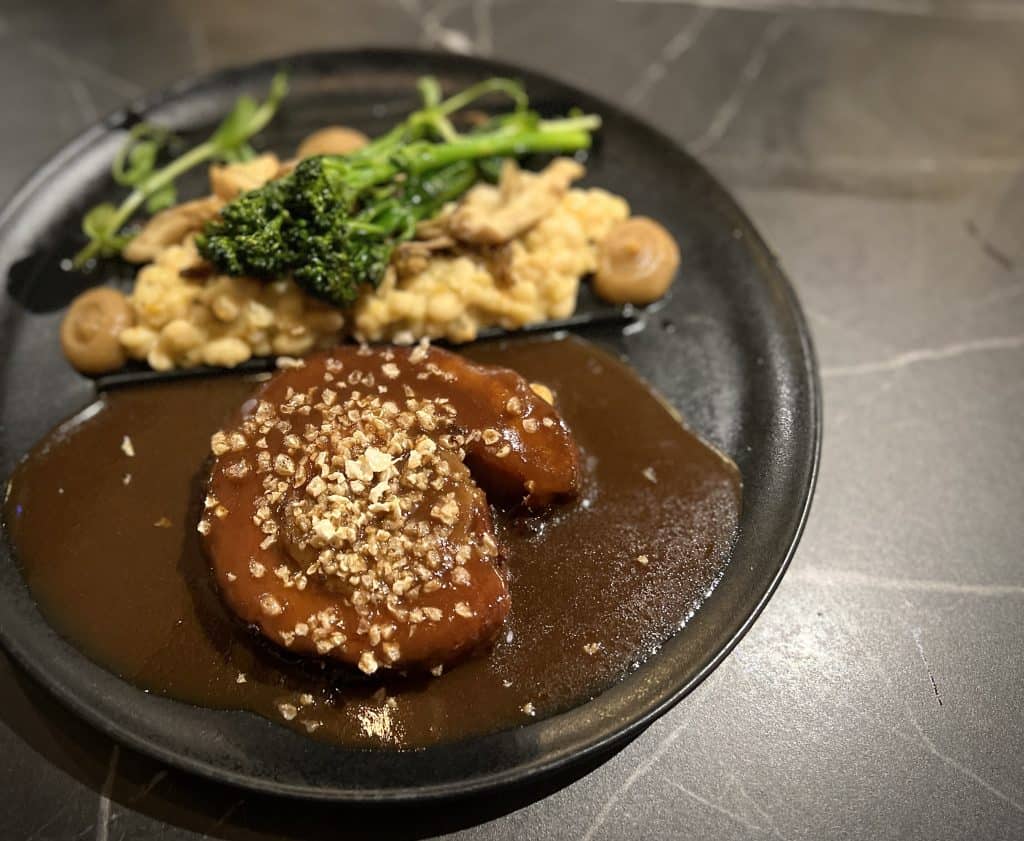 Blossoms Restaurant Main: 8 hour slow cooked Grasmere Pork belly