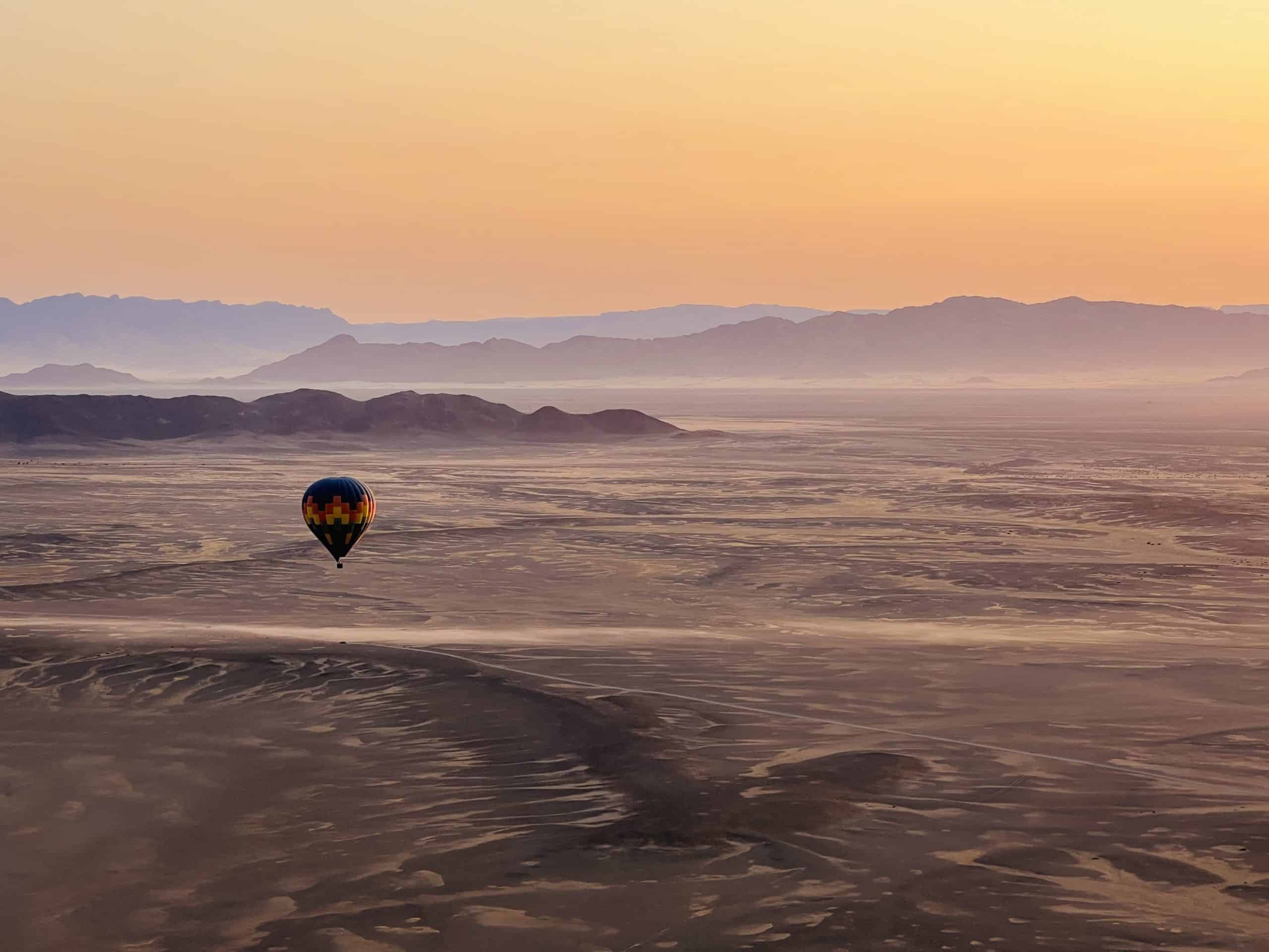 Seff-drive Namibia, Sossusvlei hot air balloon ride