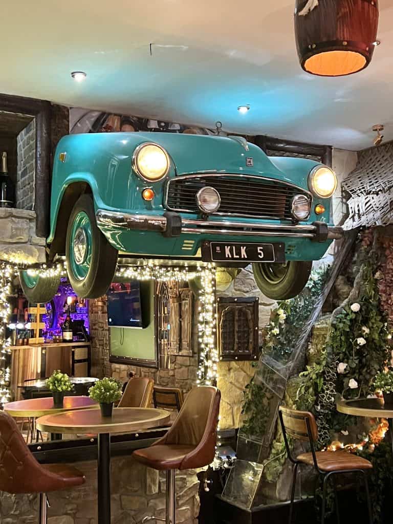 Vegan Bar Ambassador car front in wall