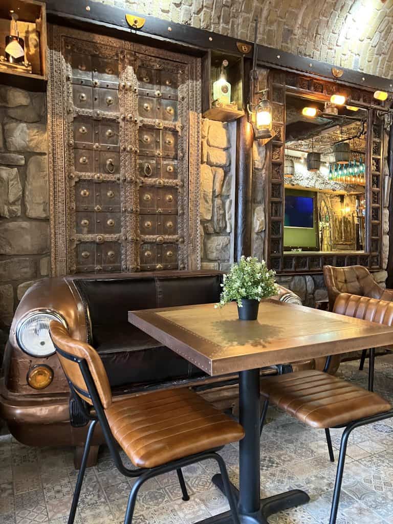 Vegan Bar Car seat and table