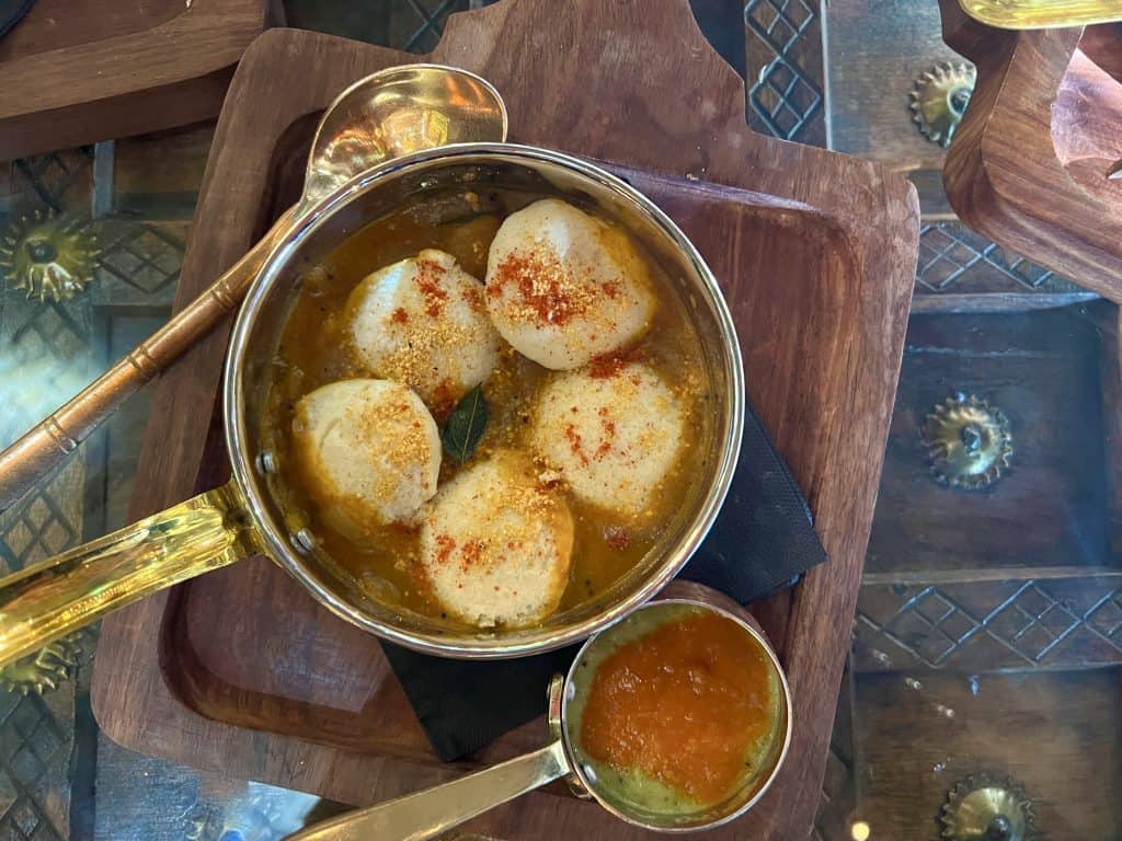 Vegan Bar Herbal Cocktail Idli tapas