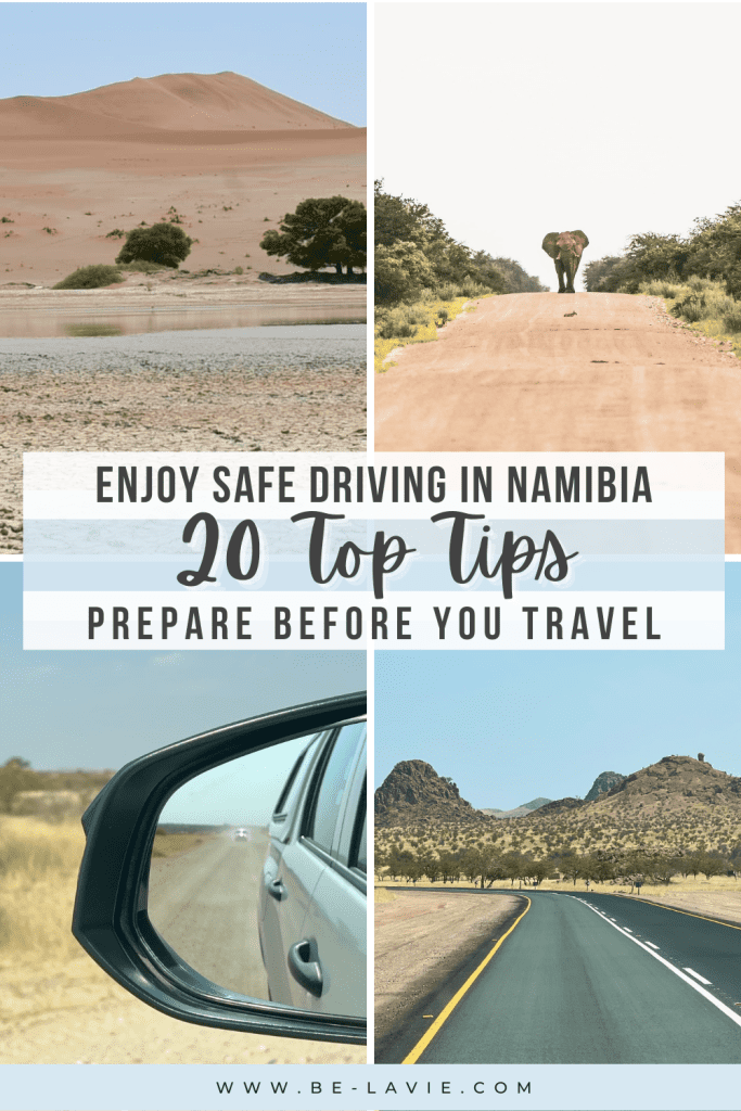 Driving in Namibia Pinterest Pin