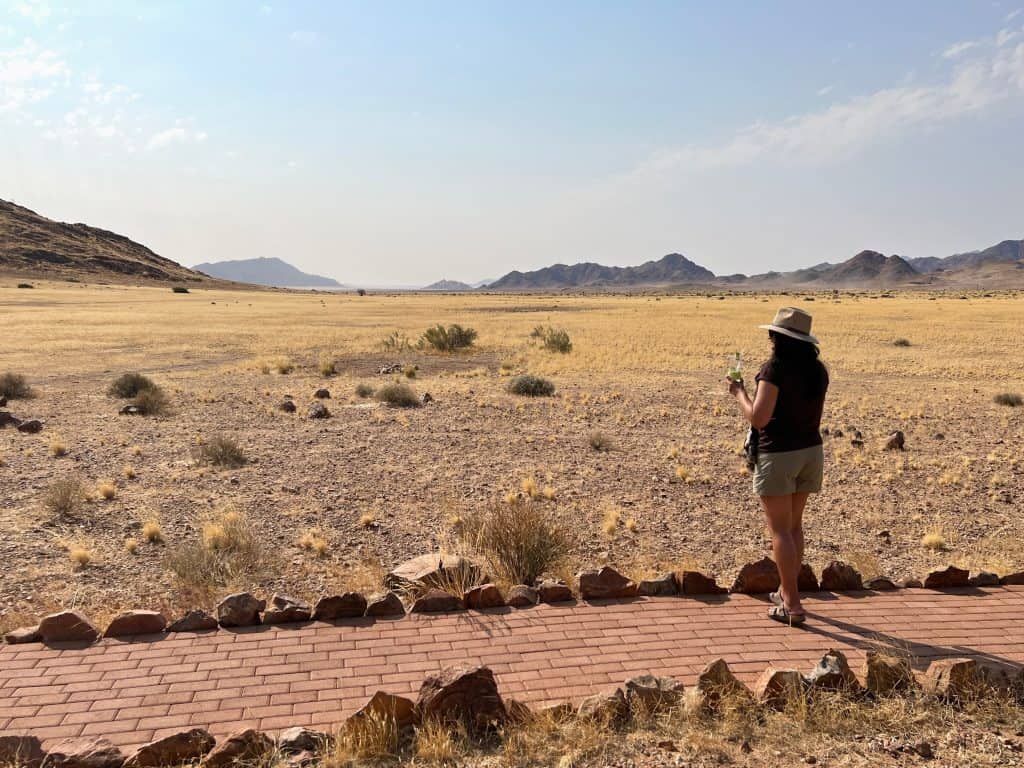 Eco-friendly Lodges in Namibia: Desert Homestead Lodge view of mountains