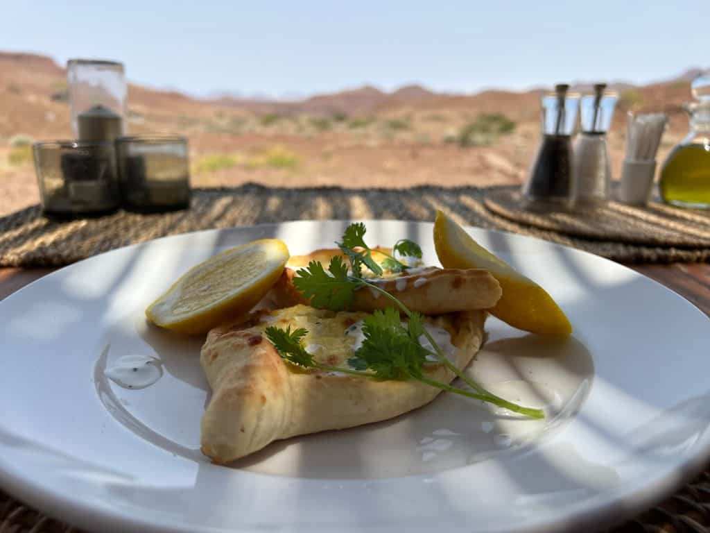 Eco-friendly Lodges in Namibia: Damaraland Lodge lunch