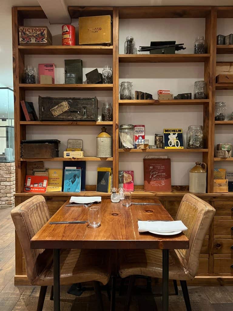 a Stay at The Merchant's Yard wall with hardware memorobilia