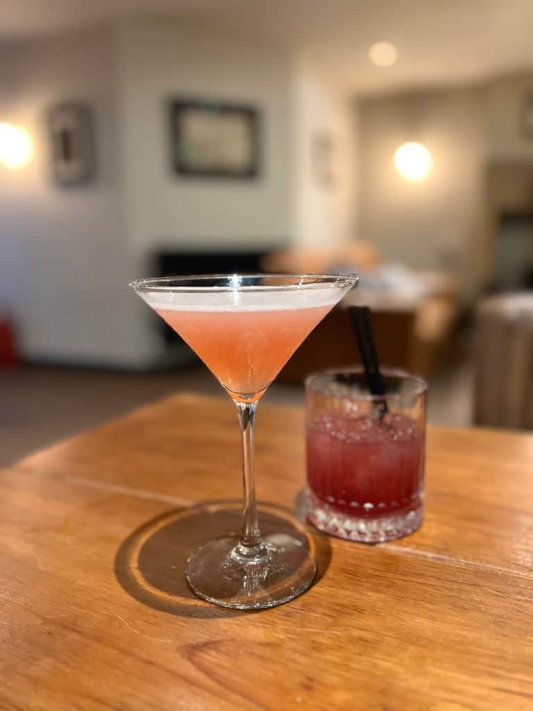 Marmalade Cosmopolitan and Bramble cocktails during a stay at The Merchant's Yard