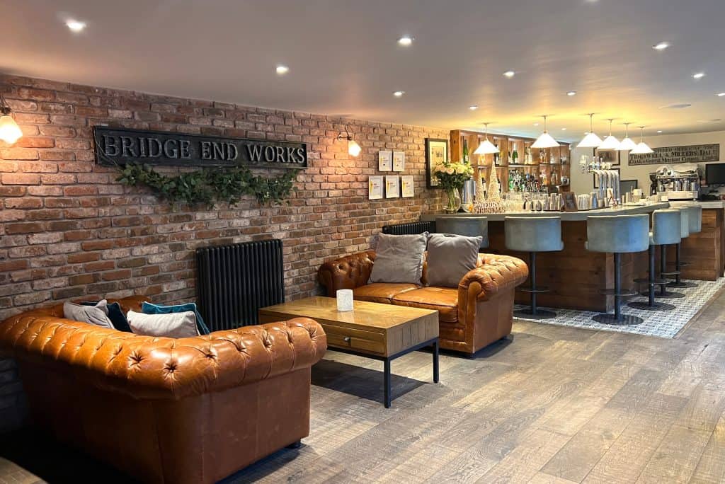 A stay at The Merchant's Yard - Restaurant bar area with Chesterfield Sofas