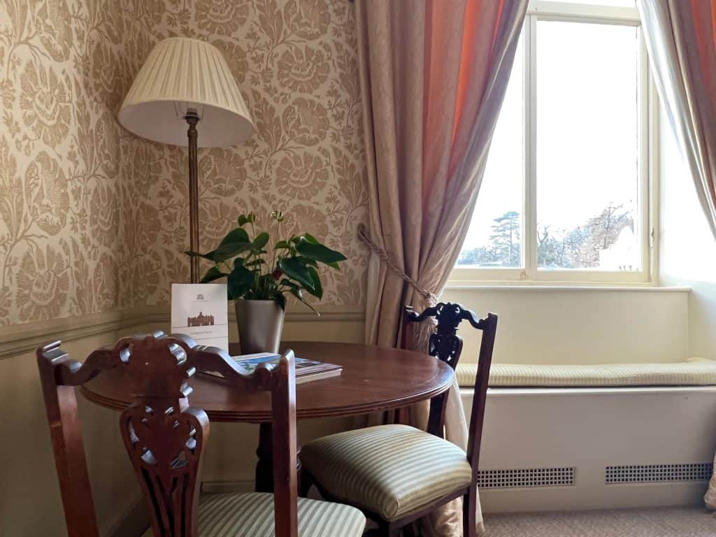 Table and chairs in The Baker Suite