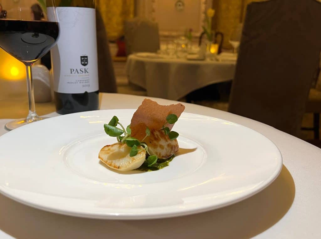 The vegan and vegetarian starter: Jerusalem Artichoke, Watercress Puree, Nutmeg & Lemon