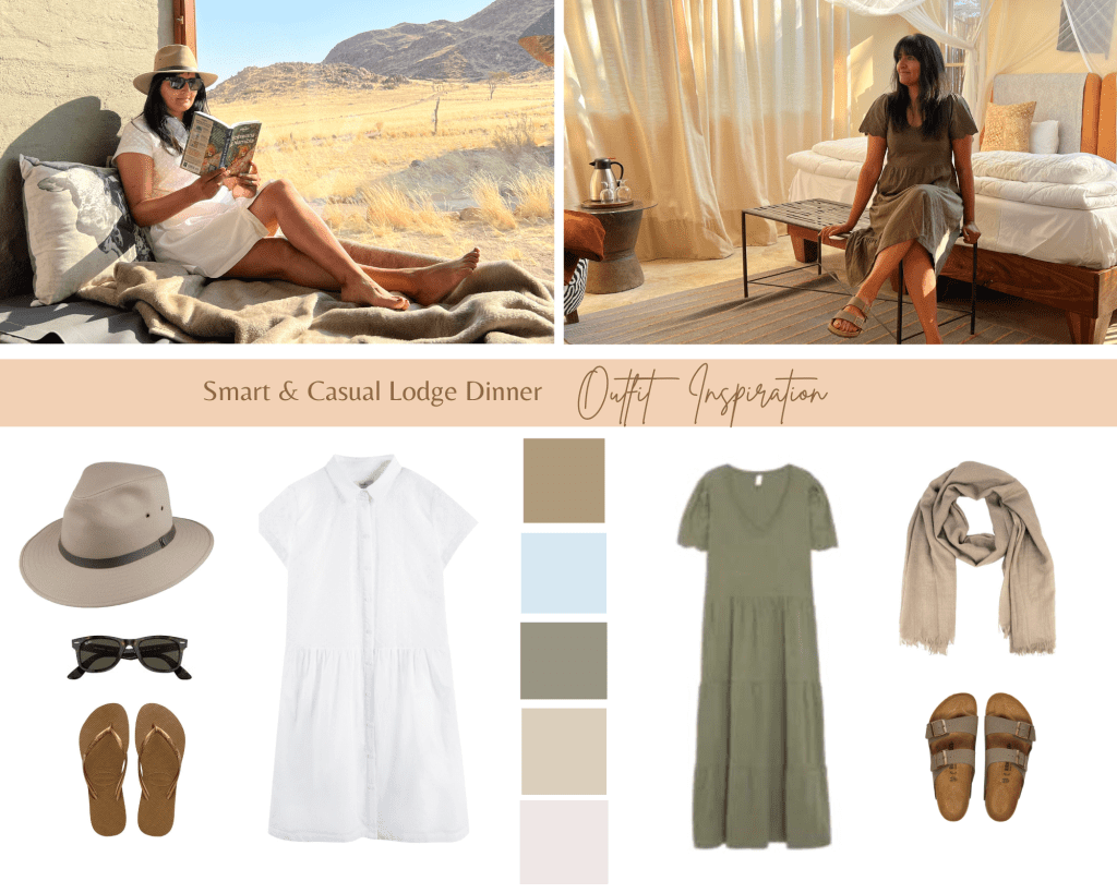 Lodge activities and dinner outfits to pack for Namibia