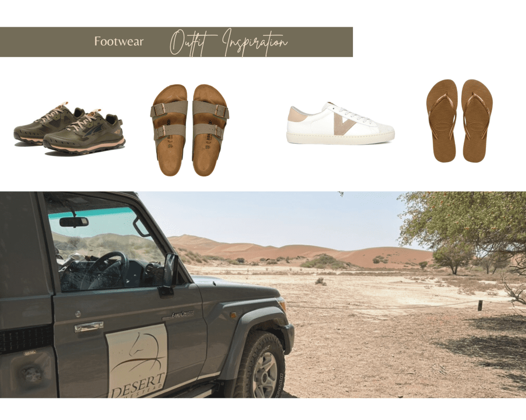 Footwear to pack for Namibia