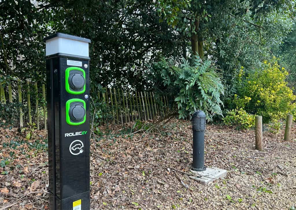 Mallory Meadows Boutique Cabin Stay: electric car charging point