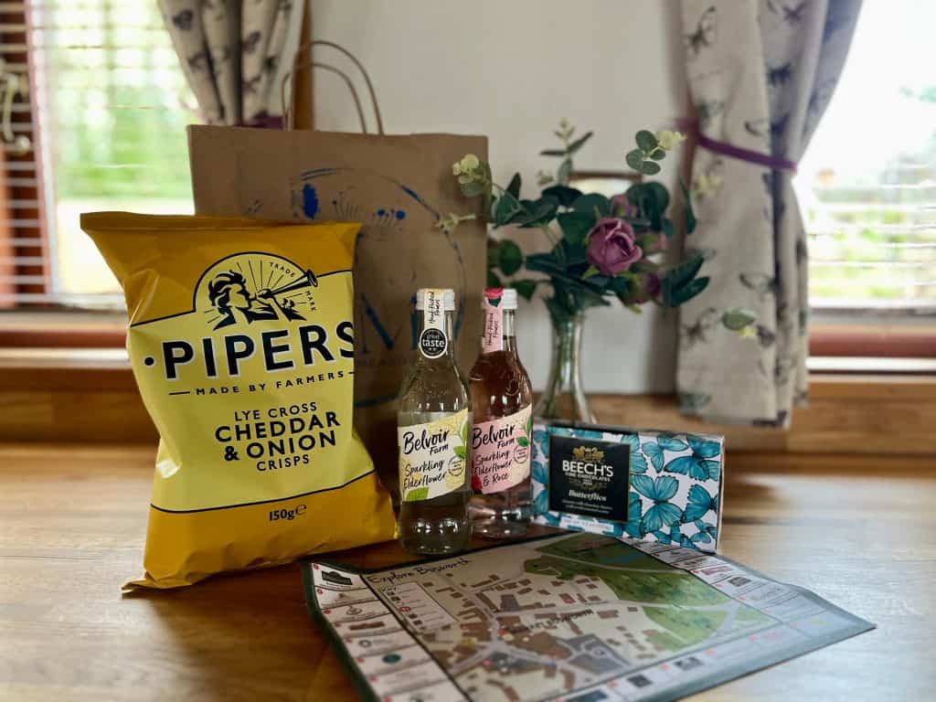 Mallory Meadows Boutique Cabin Stay: goody gift bag