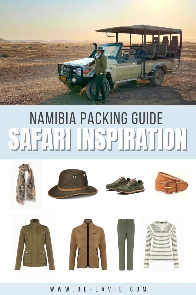 Pack for Namibia Pinterest Pin with 2 images overlaid with text 1