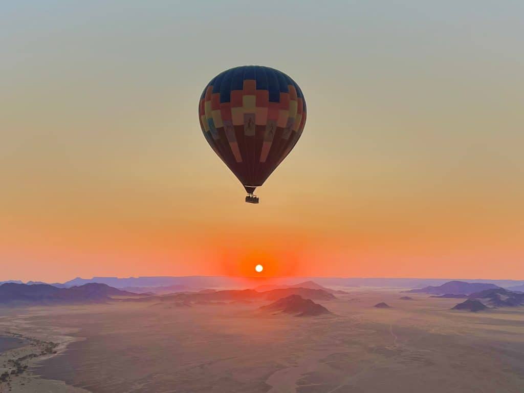 Photos of Namibia: Hot air balloon with sunrise at Sossusvlei