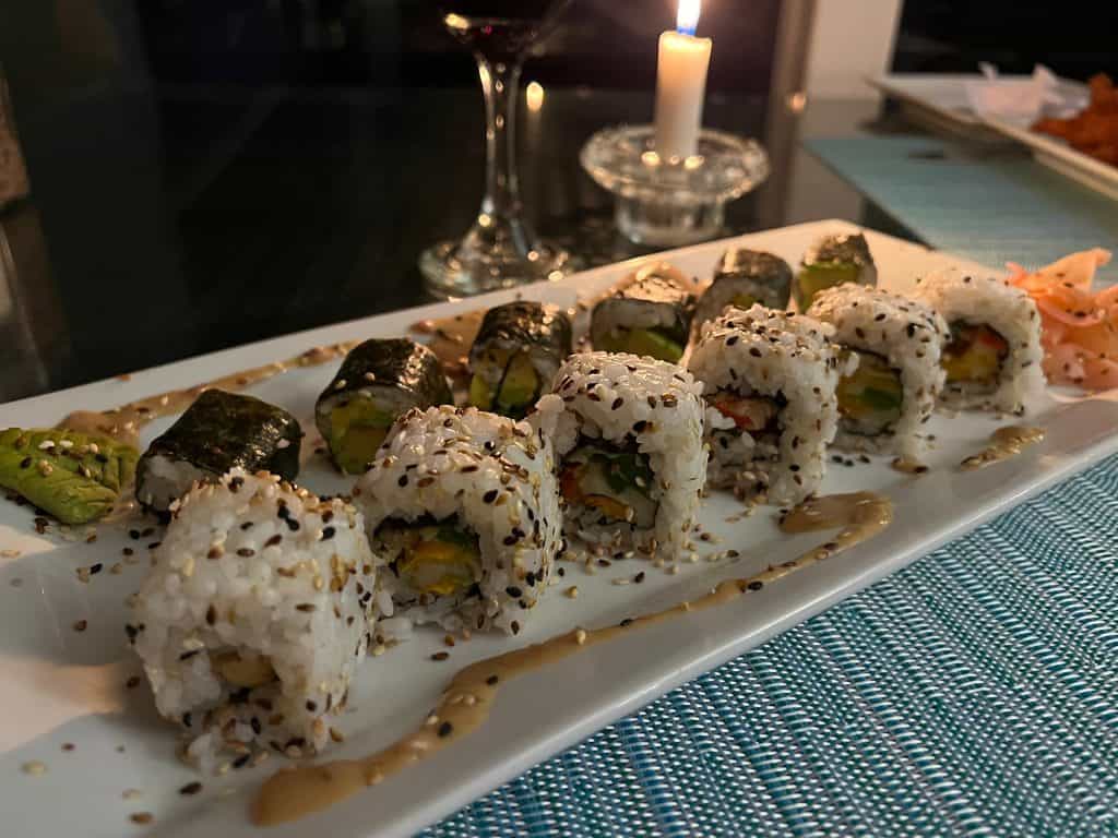 Vegetarian Sushi at The Jetty 1905 Restaurant