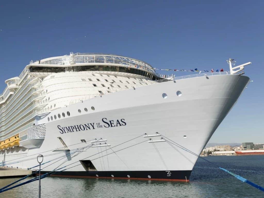 Symphony of- he Seas exterior docked