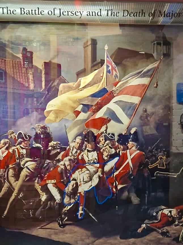 The Battle of Jersey painting