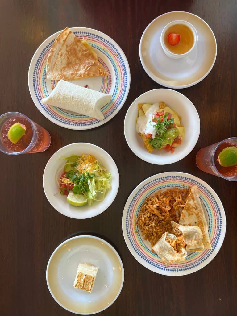 El Loco Fresh Mexican lunch spread flatlay