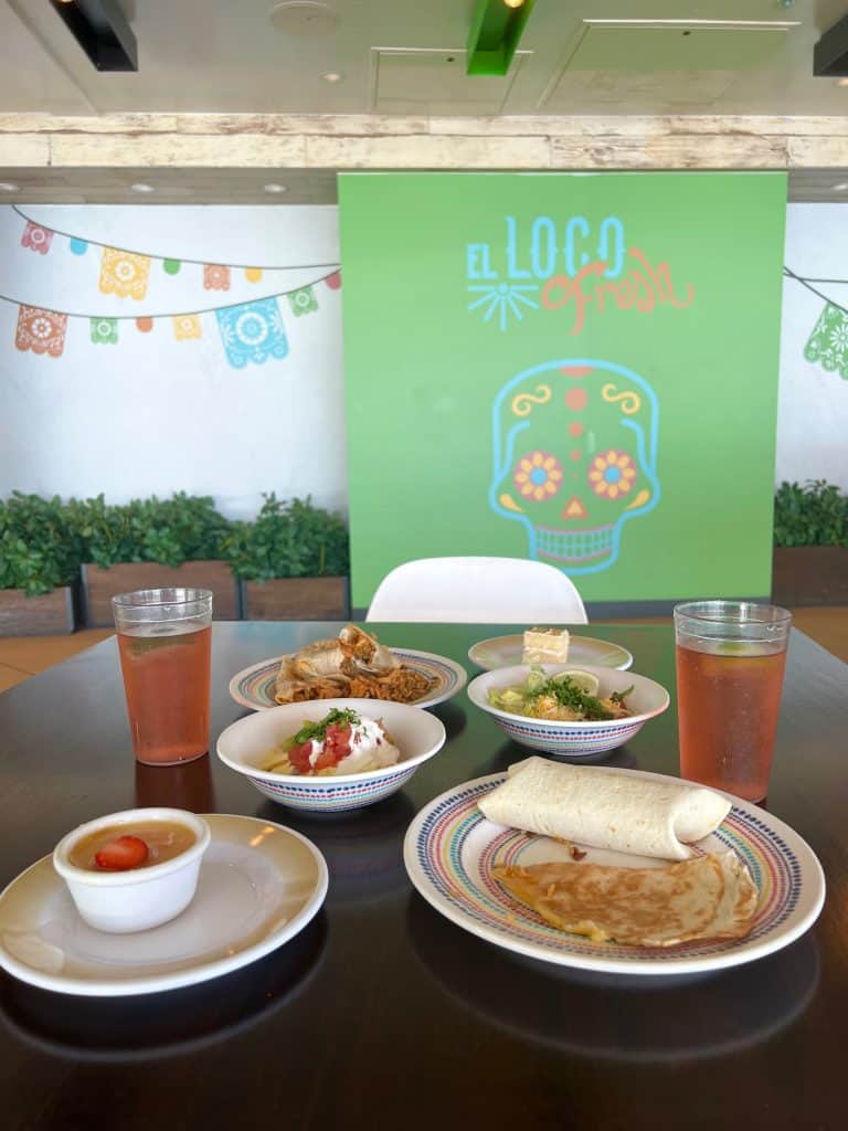 El Loco Fresh Mexican lunch spread