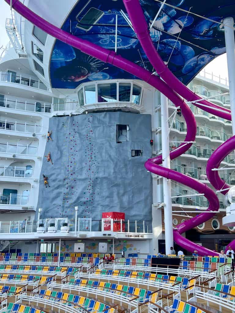Rock Climbing Wall on Symphony of the Seas