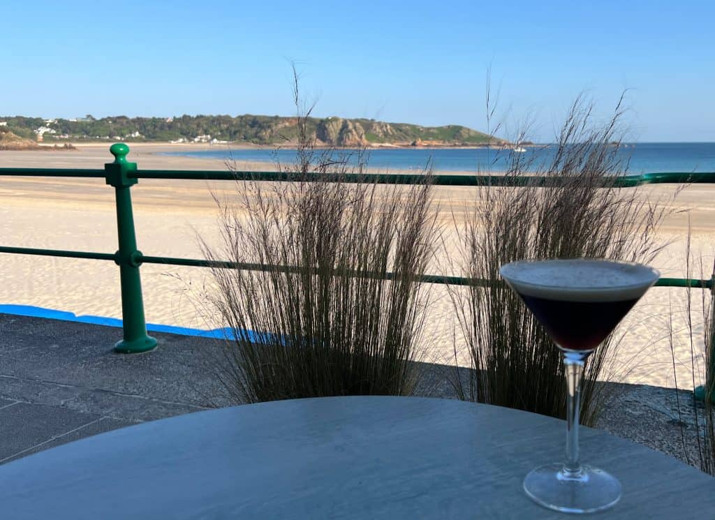 Espresso Martini on St Brelade's beach